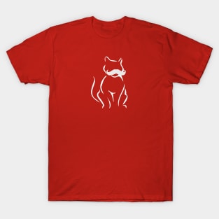 Cat Gentleman Mustache Shirt (Light Print) T-Shirt